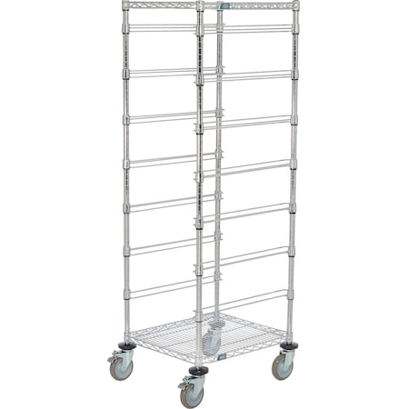Global Industrial 21inL x 24inW x 69inH Chrome Wire Cart, 7 Level 269030
